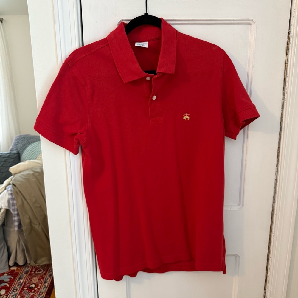 Brooks Brothers men's red slim fit performance pique polo shirt - Picture 2 of 6